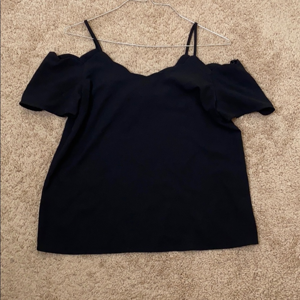 Off the Shoulder Black Blouse